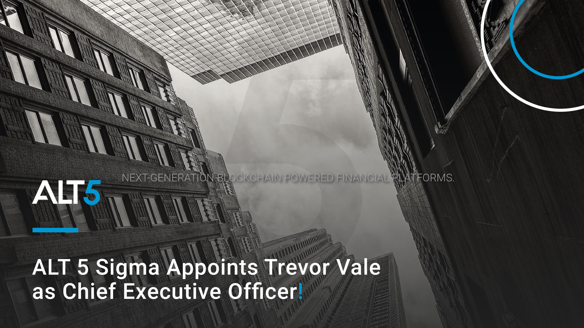 Press Release: ALT Sigma appoints Trevor Vale as CEO