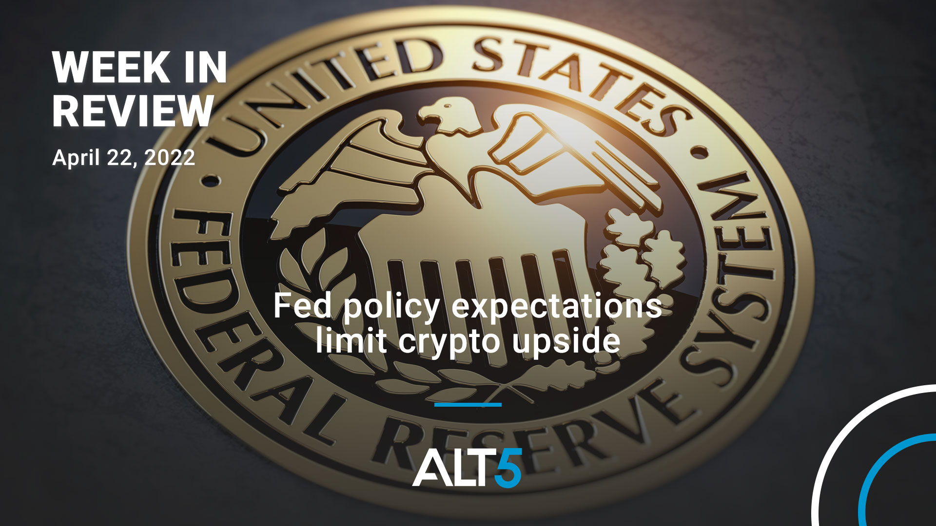 Week in review: April 22 2022 - Fed Policy Expectations Limit Crypto Upside